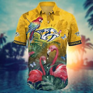 NHL Nashville Predators Flamigo Hawaii Shirt Summer Football Shirts 2