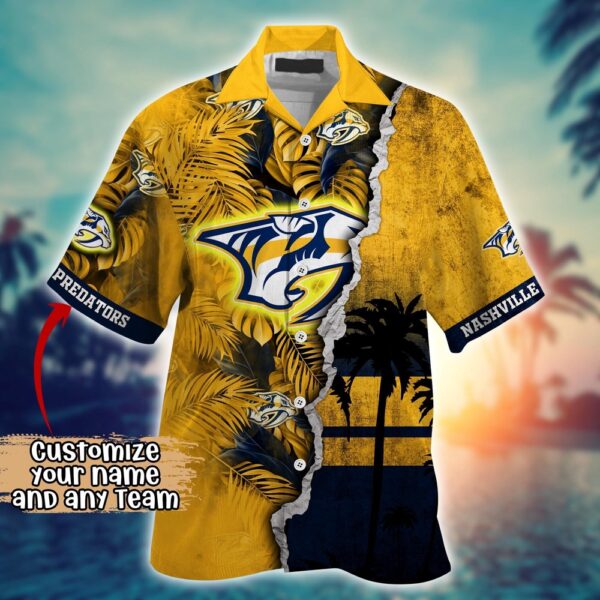 NHL Nashville Predators Palm Tree Hawaii Shirt Custom Summer Football Shirts