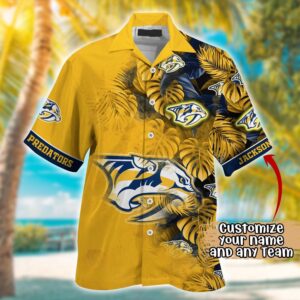 NHL Nashville Predators Summer Hawaii Shirt Custom Football Shirts 2