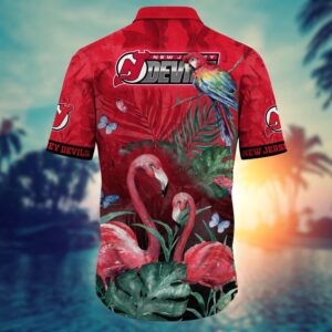 NHL New Jersey Devils Flamigo Hawaii Shirt Summer Football Shirts 3