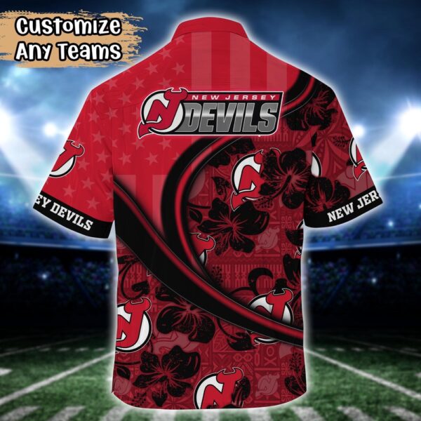 NHL New Jersey Devils Summer Flower Hawaii Shirt Custom Football Shirts