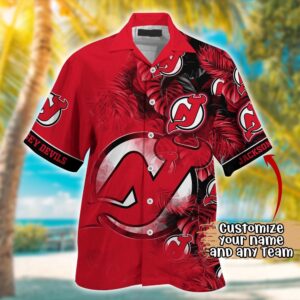 NHL New Jersey Devils Summer Hawaii Shirt Custom Football Shirts 2