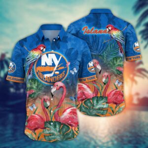 NHL New York Islanders Flamigo Hawaii Shirt Summer Football Shirts 1