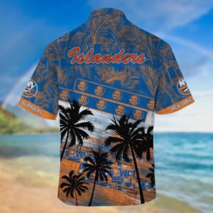 NHL New York Islanders Palm Tree Pattern Hawaii Shirt Unisex Sport Hawaii Shirt 3