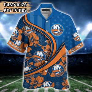 NHL New York Islanders Summer Flower Hawaii Shirt Custom Football Shirts 2