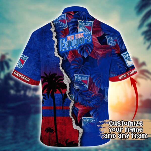 NHL New York Rangers Palm Tree Hawaii Shirt Custom Summer Football Shirts