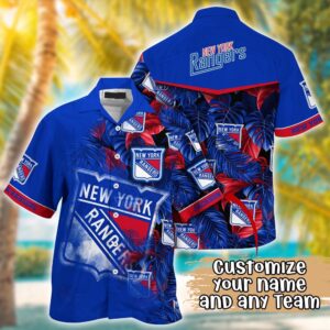 NHL New York Rangers Summer Hawaii Shirt Custom Football Shirts 1