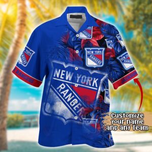 NHL New York Rangers Summer Hawaii Shirt Custom Football Shirts 2