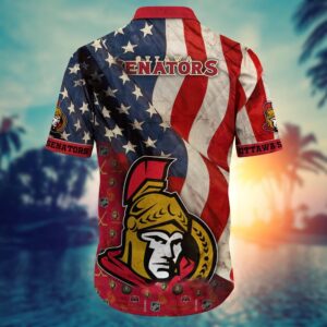 NHL Ottawa Senators American Flag Hawaii Shirt Summer Football Shirts 3