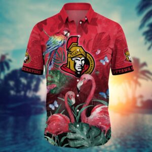 NHL Ottawa Senators Flamigo Hawaii Shirt Summer Football Shirts 2
