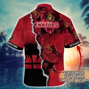NHL Ottawa Senators Palm Tree Hawaii Shirt Custom Summer Football Shirts 3
