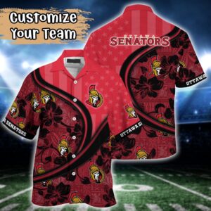 NHL Ottawa Senators Summer Flower Hawaii Shirt Custom Football Shirts 1