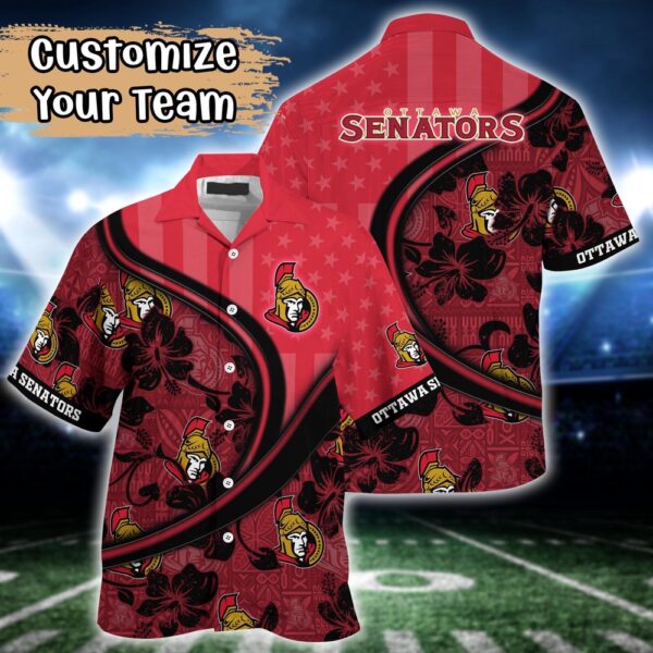 NHL Ottawa Senators Summer Flower Hawaii Shirt Custom Football Shirts
