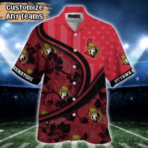 NHL Ottawa Senators Summer Flower Hawaii Shirt Custom Football Shirts 2