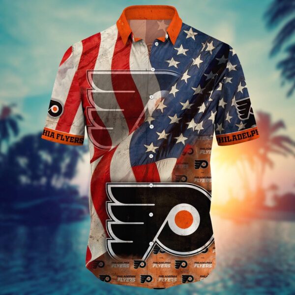 NHL Philadelphia Flyers American Flag Hawaii Shirt Summer Football Shirts