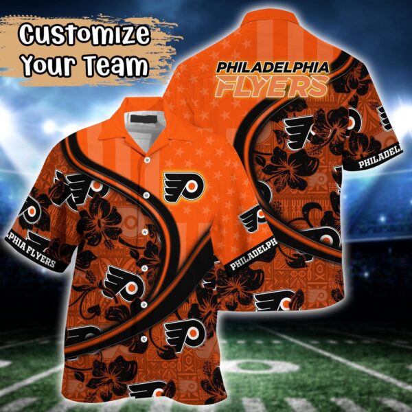 NHL Philadelphia Flyers Summer Flower Hawaii Shirt Custom Football Shirts