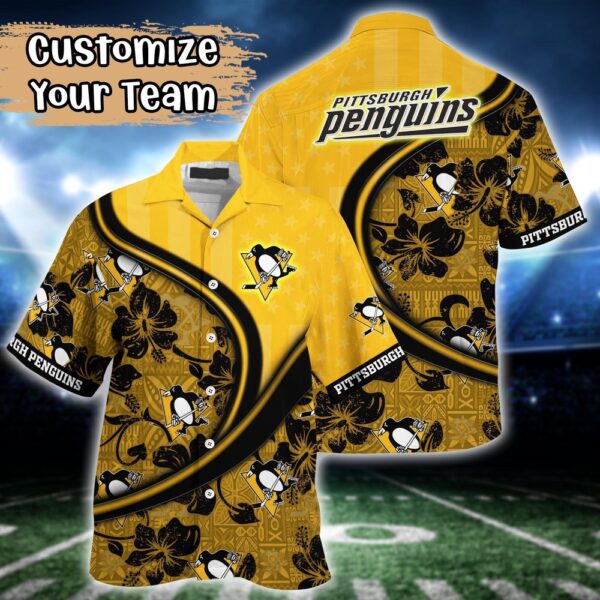 NHL Pittsburgh Penguins Summer Flower Hawaii Shirt Custom Football Shirts