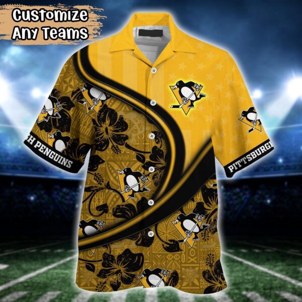 NHL Pittsburgh Penguins Summer Flower Hawaii Shirt Custom Football Shirts