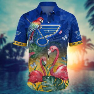 NHL St Louis Blues Flamigo Hawaii Shirt Summer Football Shirts 2