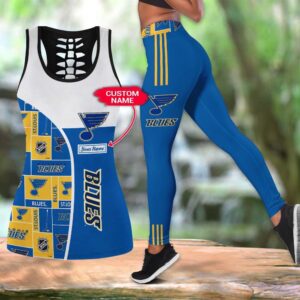 NHL St Louis Blues Hollow Tank Top And Leggings Set For Fans 1