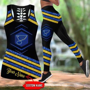 NHL St Louis Blues Hollow Tank Top And Leggings Set For Hockey Fans 1