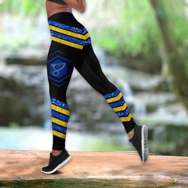 NHL St. Louis Blues Hollow Tank Top And Leggings Set For Hockey Fans