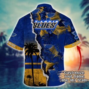 NHL St Louis Blues Palm Tree Hawaii Shirt Custom Summer Football Shirts 3
