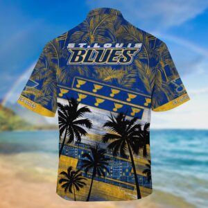 NHL St Louis Blues Palm Tree Pattern Hawaii Shirt Unisex Sport Hawaii Shirt 3