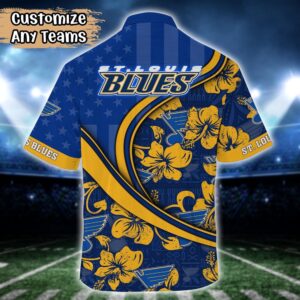 NHL St Louis Blues Summer Flower Hawaii Shirt Custom Football Shirts 3