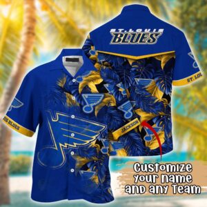 NHL St Louis Blues Summer Hawaii Shirt Custom Football Shirts 1