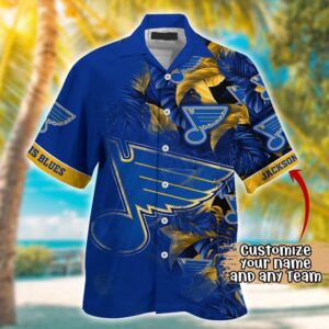 NHL St Louis Blues Summer Hawaii Shirt Custom Football Shirts 2