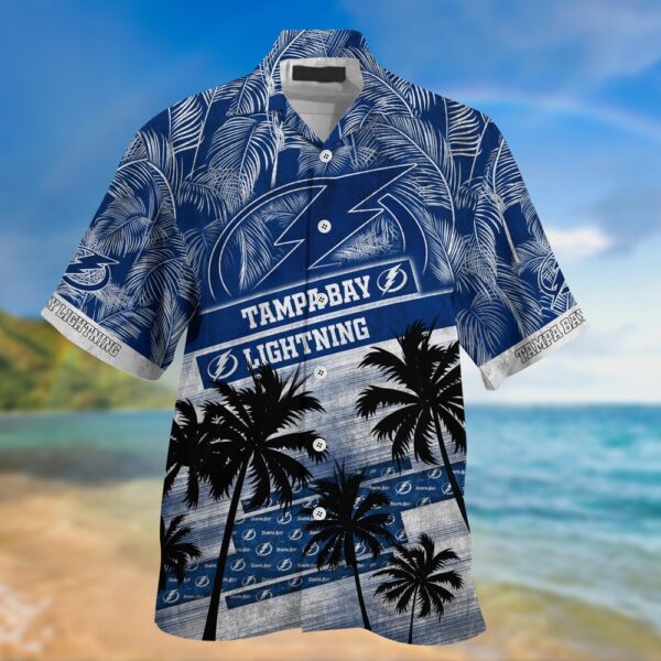 NHL Tampa Bay Lightning Palm Tree Pattern Hawaii Shirt Unisex Sport Hawaii Shirt