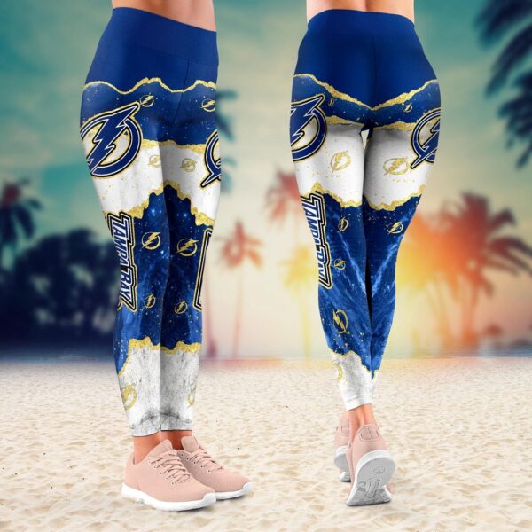 NHL Tampa Bay Lightning Summer Flower Leggings For Women