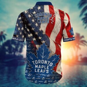 NHL Toronto Maple Leafs American Flag Hawaii Shirt Summer Football Shirts 3