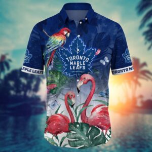 NHL Toronto Maple Leafs Flamigo Hawaii Shirt Summer Football Shirts 2