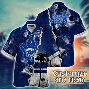 NHL Toronto Maple Leafs Palm Tree Hawaii Shirt Custom Summer Football Shirts 1