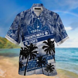 NHL Toronto Maple Leafs Palm Tree Pattern Hawaii Shirt Unisex Sport Hawaii Shirt 2