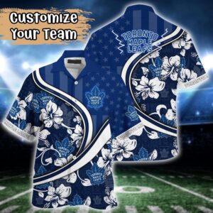 NHL Toronto Maple Leafs Summer Flower Hawaii Shirt Custom Football Shirts 1