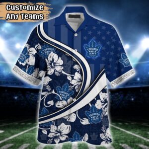 NHL Toronto Maple Leafs Summer Flower Hawaii Shirt Custom Football Shirts 2