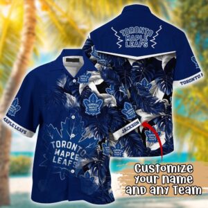 NHL Toronto Maple Leafs Summer Hawaii Shirt Custom Football Shirts 1