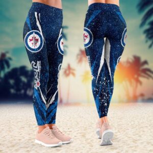 NHL Winnipeg Jets Flower Leggings…