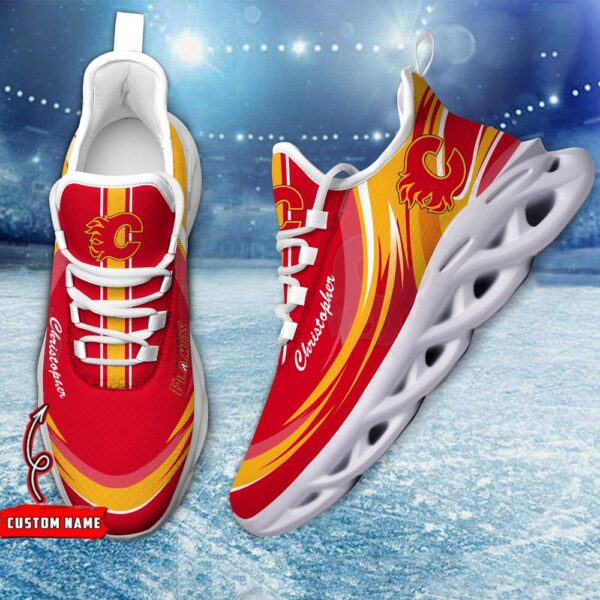 Personalized NHL Calgary Flames Max Soul Shoes Chunky Sneakers For Fans