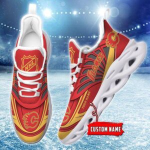 Personalized NHL Calgary Flames Max Soul Shoes For Hockey Fans 4