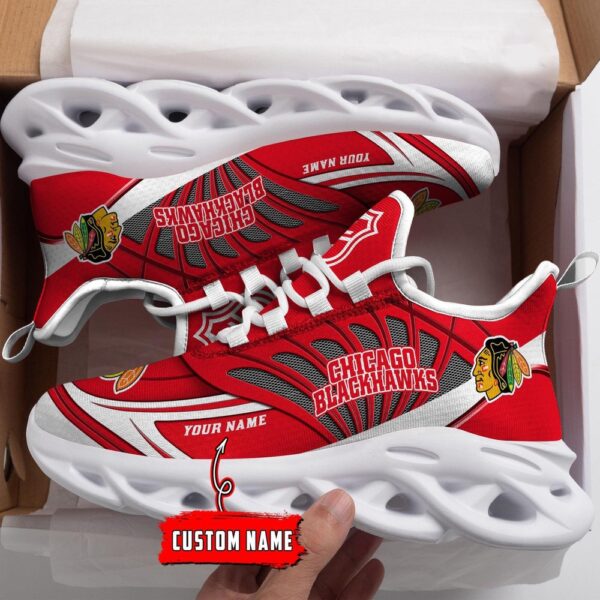 Personalized NHL Chicago Blackhawks Max Soul Shoes For Hockey Fans