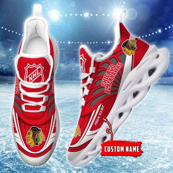 Personalized NHL Chicago Blackhawks Max Soul Shoes For Hockey Fans