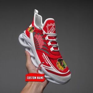 Personalized NHL Chicago Blackhawks Max Soul Shoes For Hockey Fans 4