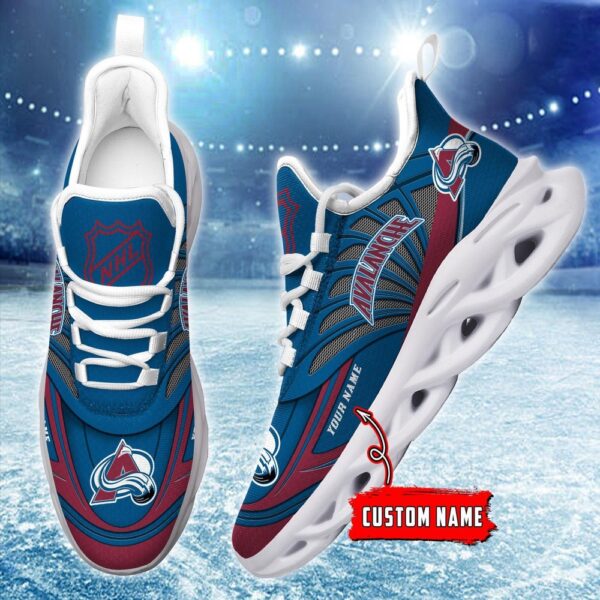 Personalized NHL Colorado Avalanche Max Soul Shoes For Hockey Fans