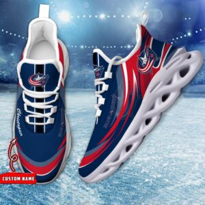 Personalized NHL Columbus Blue Jackets Max Soul Shoes Chunky Sneakers For Fans 1