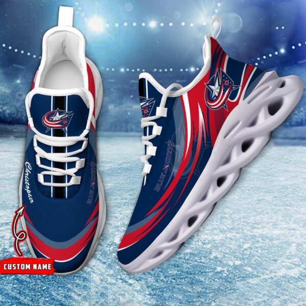 Personalized NHL Columbus Blue Jackets Max Soul Shoes Chunky Sneakers For Fans