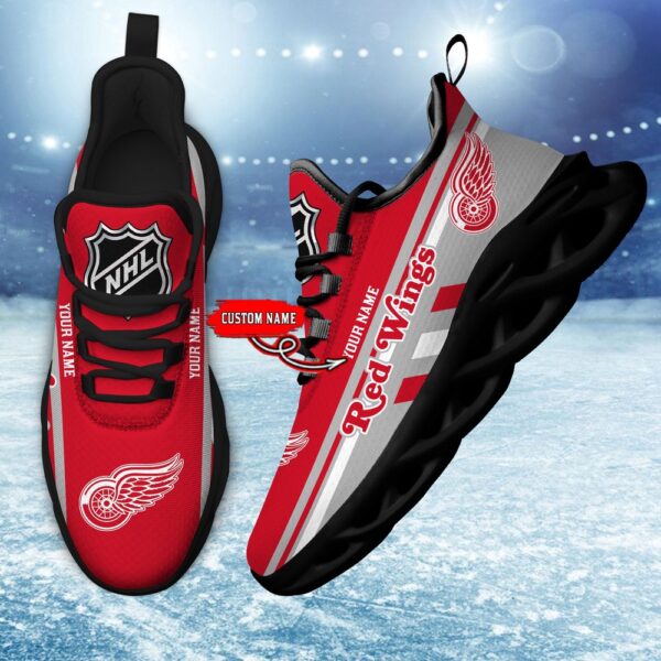 Personalized NHL Detroit Red Wings Max Soul Shoes Chunky Sneakers Perfect Gift For Fans